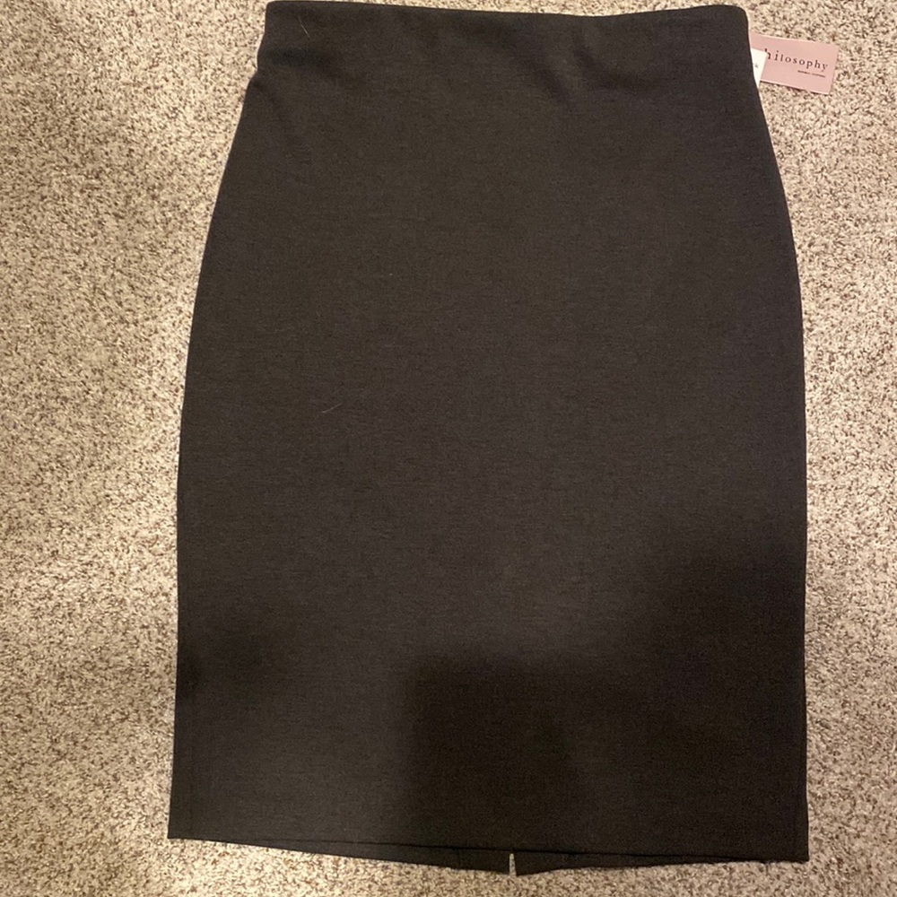 Dark grey pencil skirt size 4.